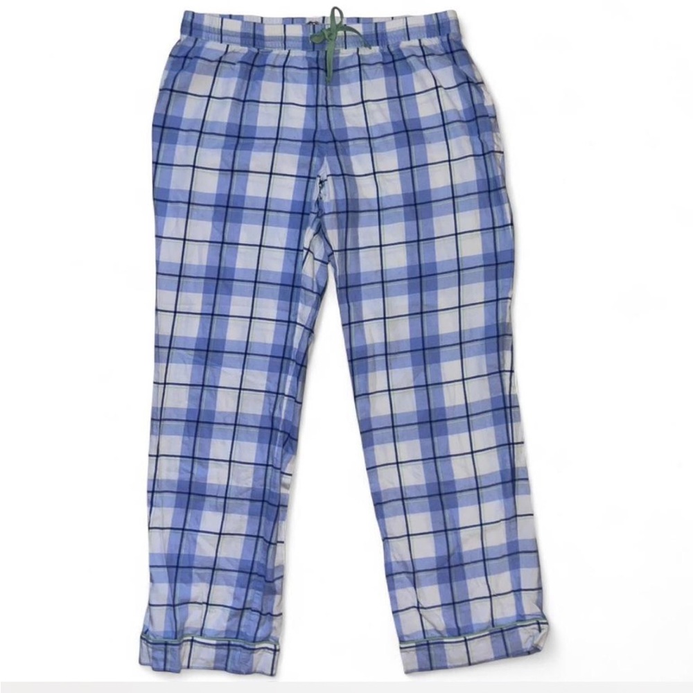 UGG Blue Plaid Cotton Pajama Bottoms Large